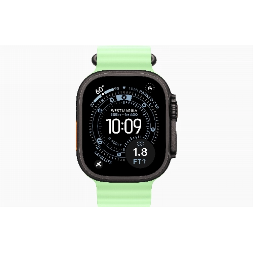 Apple Apple Watch Ultra 3, 49 мм, Black Titanium Neon Green Ocean Band