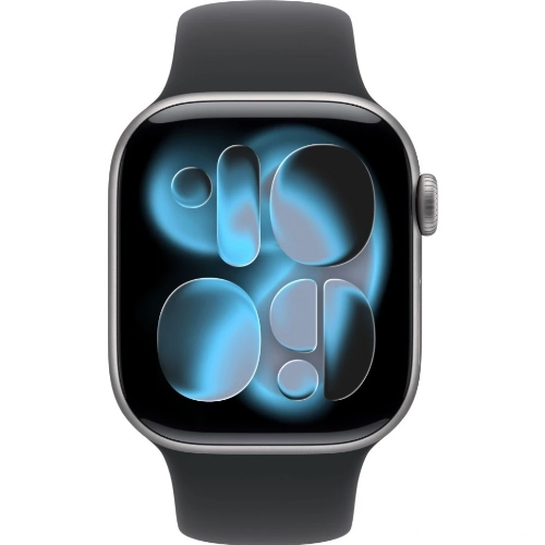 Умные часы Apple Watch Series 11 42 мм, M/L 140–245 мм, Space Gray Aluminum Case, Black Sport Band