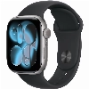 Умные часы Apple Watch Series 11 42 мм, M/L 140–245 мм, Space Gray Aluminum Case, Black Sport Band