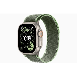 Apple Watch Ultra 3, 49 мм, Natural Titanium Green/Neon Trail Loop M/L