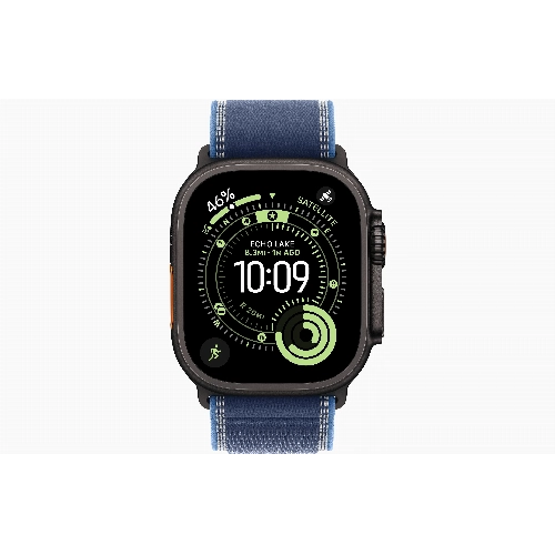 Apple Apple Watch Ultra 3, 49 мм, Black Titanium Blue/Bright Blue Trail Loop S/M