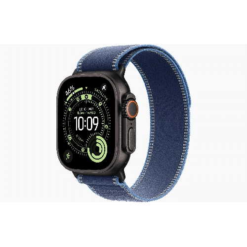Apple Apple Watch Ultra 3, 49 мм, Black Titanium Blue/Bright Blue Trail Loop S/M