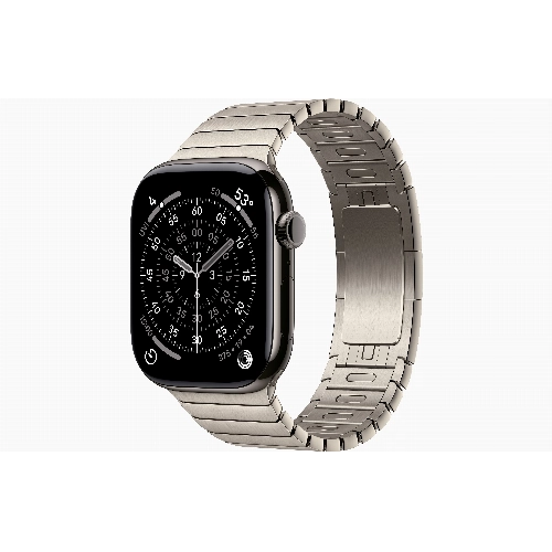 Apple Watch Series 11 46 мм, GPS + Cellular, Slate Titanium Case, Natural Link Bracelet