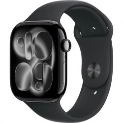 Умные часы Apple Watch Series 11 42 мм, M/L 140–245 мм, Jet Black Aluminum Case, Black Sport Band