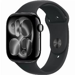 Умные часы Apple Watch Series 11 42 мм, M/L 140–245 мм, Jet Black Aluminum Case, Black Sport Band