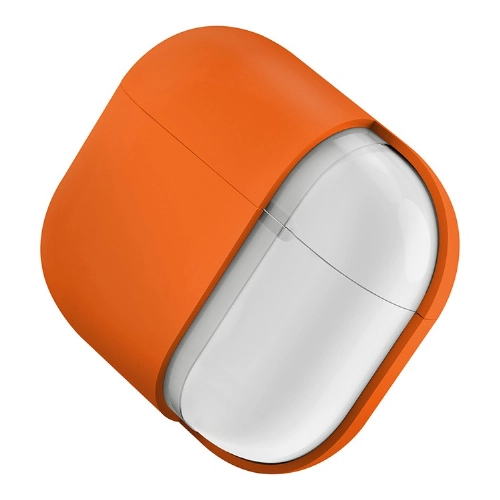 Uniq NEXO Liquid silicone +carabin +Sports ear hooks для Airpods 4, Volt Orange, Оранжевый