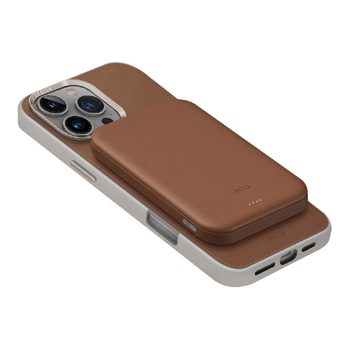 Uniq АКБ Lyden Lexa 5000W Magnetic wireless 15W USBC PD 20W, Caramel, Карамель