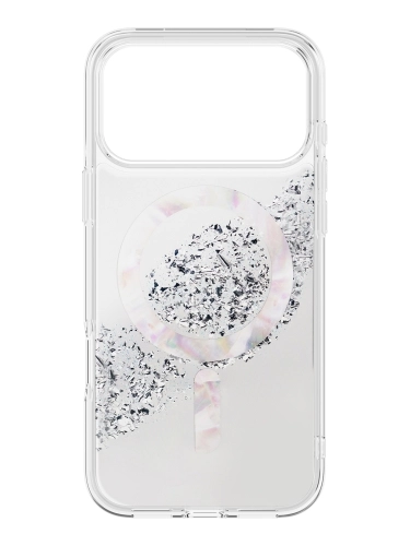 Uniq COEHL Resin Crystelle для iPhone 17 Pro Max, Sparkling Silver, Серебристый