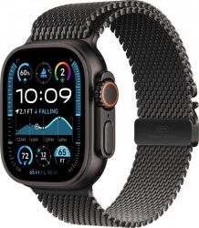 Apple Watch Ultra 2 2024 49mm Black Titanium Case with Black Titanium Milanese Loop S