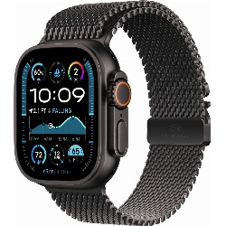 Apple Watch Ultra 2 2024 49mm Black Titanium Case with Black Titanium Milanese Loop S