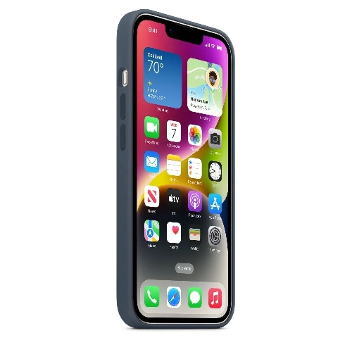 iPhone 14 Silicon Case, Storm Blue, Синий 