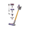 Dyson V8 Avsolute Vacuum Cleaner (SV25), Yellow/Nickel