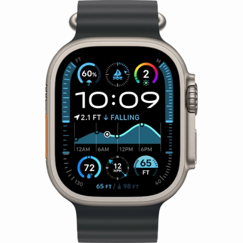 Apple Watch Ultra 2 GPS + Cellular, 49 мм, корпус из титана, ремешок Ocean черного цвета