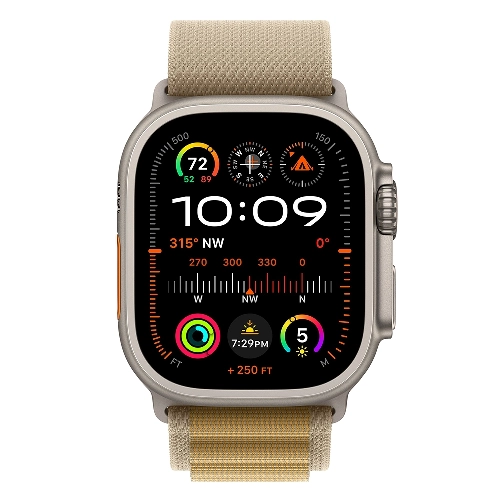 Apple Watch Ultra 2 GPS + Cellular, 49 мм, корпус из титана, ремешок Alpine бежевого цвета, размер M