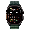 Apple Watch Ultra 2 GPS + Cellular, 49 мм, корпус из титана черного цвета, ремешок Alpine темно-зеленого цвета, размер L