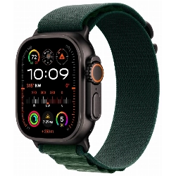 Apple Watch Ultra 2 GPS + Cellular, 49 мм, корпус из титана черного цвета, ремешок Alpine темно-зеленого цвета, размер L