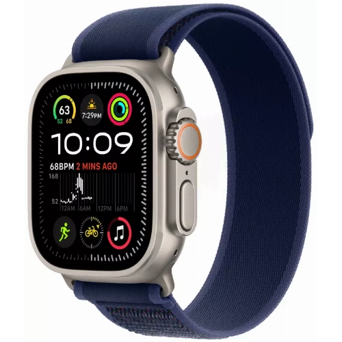 Apple Watch Ultra 2 GPS + Cellular, 49 мм, корпус из титана, ремешок Trail синего цвета, размер M/L