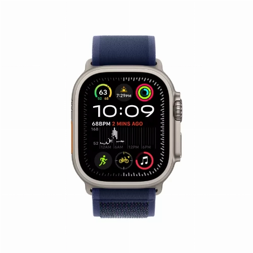 Apple Watch Ultra 2 GPS + Cellular, 49 мм, корпус из титана, ремешок Trail синего цвета, размер S/M