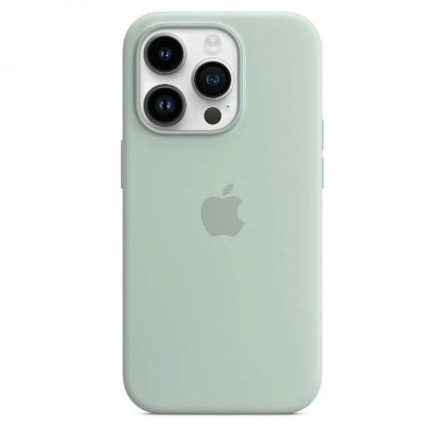 iPhone 14 Pro Max Silicon Case, Succulent, зеленый