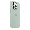 iPhone 14 Pro Max Silicon Case, Succulent, зеленый