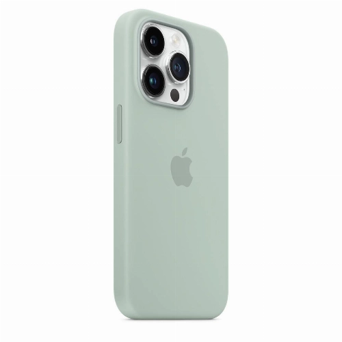 iPhone 14 Pro Max Silicon Case, Succulent, зеленый