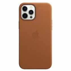 Чехол iPhone 12 Pro Max Leather Case, Saddle Brown