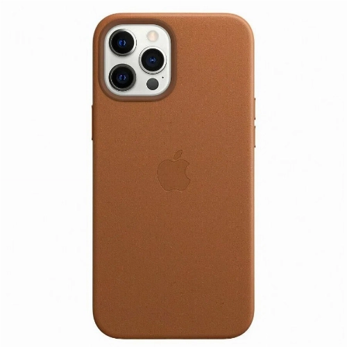 iPhone 12 Pro Max Leather Case, Saddle Brown