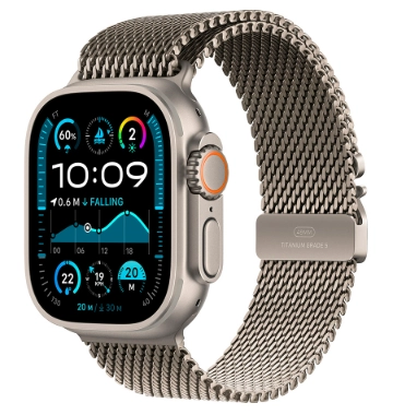  AW Ultra Natural Titanium Milanese Loop (L) (MXKE3)