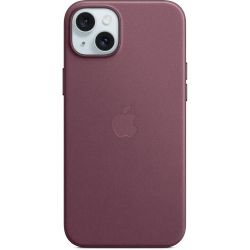 Чехол iPhone 15 FineWoven Case MagSafe, Mulberry, бордовый