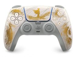 Геймпад PS5 Sony Dualsense, Ghost of Yotei, Gold, белый/золотистый