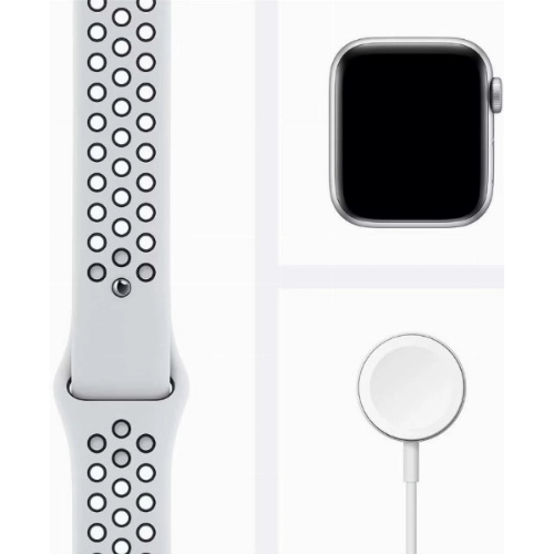 Умные часы Apple Watch Series SE Gen 2 40 мм Silver Aluminium Case, White/Black Nike Sport Band - M/L