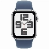 Умные часы Apple Watch Series SE Gen 2 44 мм Aluminium Case, Silver/Denim, серебристый/деним - S/M