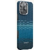 Чехол 16 Pro Max Pitaka Tactile Woven case, Moonrise, синий