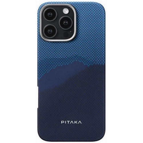 Чехол 16 Pro Max Pitaka StarPeak Tactile Woven Case, Over The Horizon, синий