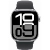 Умные часы Apple Watch Series 10 42 мм, S/M 130–200 мм, Silver Aluminum Case, Black Sport Band