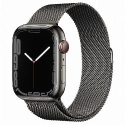 Умные часы Apple Watch Series 7 45 мм, Graphite Stainless Steel Case with Milanese Loop, графит