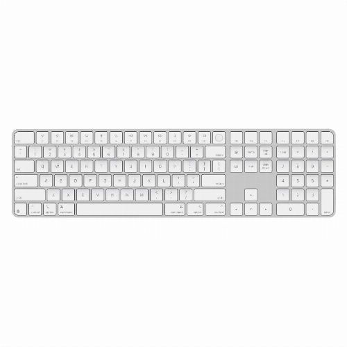 Клавиатура Apple Magic Keyboard with Touch ID and Numeric Keypad USB–C (MXK73), White, белый