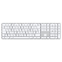 Клавиатура Apple Magic Keyboard with Touch ID and Numeric Keypad USB–C (MXK73RS/A), White, белый