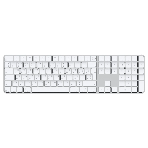 Клавиатура Apple Magic Keyboard with Touch ID and Numeric Keypad USB–C (MXK73RS/A), White, белый