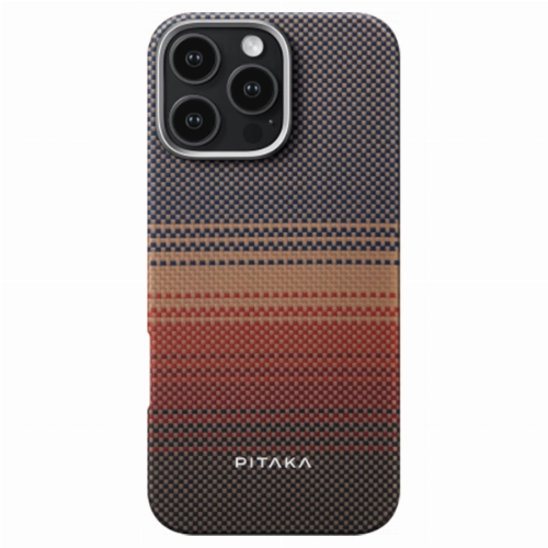 Чехол 16 Pro Max Pitaka Tactile Woven case, Sunset, коричневый