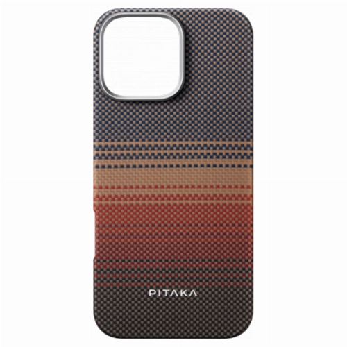 Чехол 16 Pro Max Pitaka Tactile Woven case, Sunset, коричневый