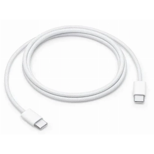 Кабель USB Type-C - Type-C, Wooven Cable (MQKJ3ZM/A), 60 Вт, 1 м, White, белый