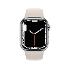 Умные часы Apple Watch Series 7 41 мм Silver Stainless Steel Case with Sport Band, сияющая звезда