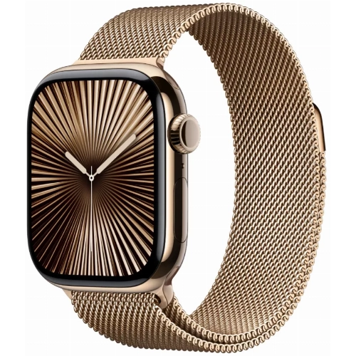 Умные часы Apple Watch Series 10 42 мм, S/M 130-180 мм, Titanium Case Cellular, Milanese Loop, Gold