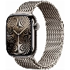 Умные часы Apple Watch Series 10 46 мм, M/L 140-245 мм, Titanium Case Cellular, Milanese Loop, Natural