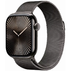 Умные часы Apple Watch Series 10 46 мм, M/L 140-245 мм, Titanium Case Cellular, Milanese Loop, Black