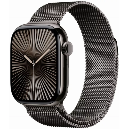 Умные часы Apple Watch Series 10 46 мм, M/L 140-245 мм, Titanium Case Cellular, Milanese Loop, Black