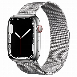 Умные часы Apple Watch Series 7 41 мм Silver Stainless Steel Case with Milanese Loop, серебристый