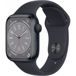 Умные часы Apple Watch Series 8 41 мм Midnight Aluminium Case with Midnight Sport Band, размер S/M