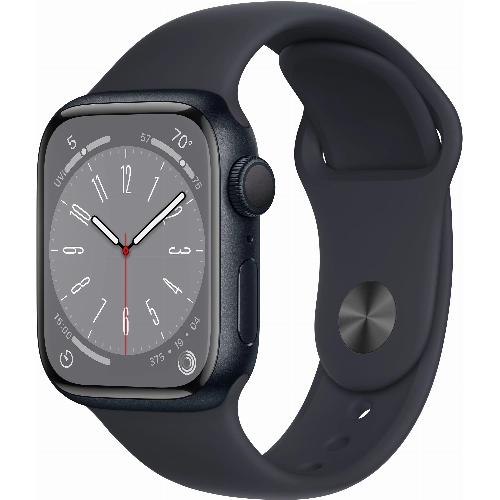 Умные часы Apple Watch Series 8 45 мм Midnight Aluminium Case with Midnight Sport Band, размер M/L